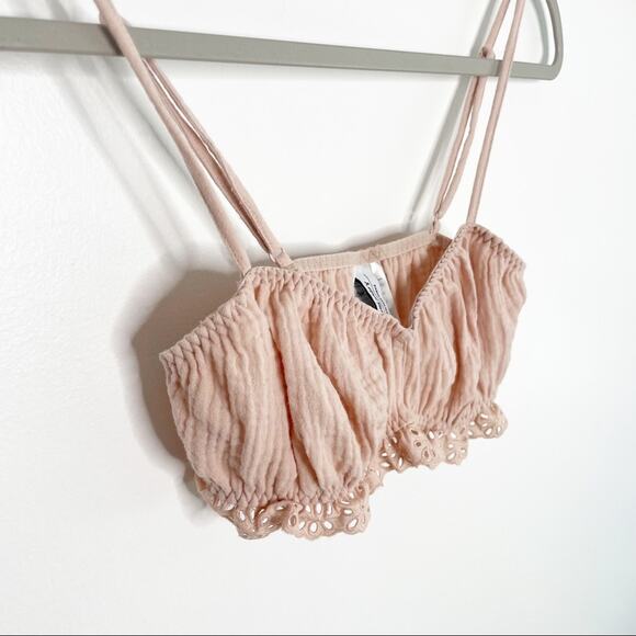 & OTHER STORIES Light Pink Cropped Top Size 4 - Picture 2 of 5